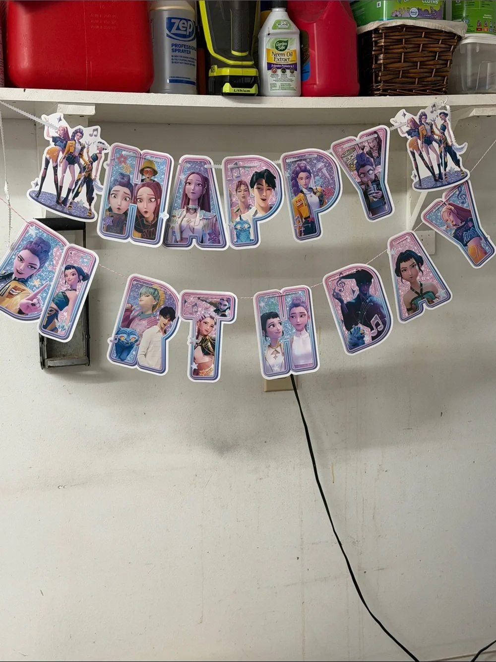 Kpop Demon Hunters leftover party supplies
